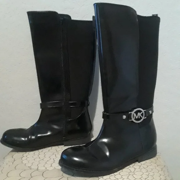 💕HP💕Michael Kors Black Riding Boots*Fits 6.5* - Picture 5 of 9